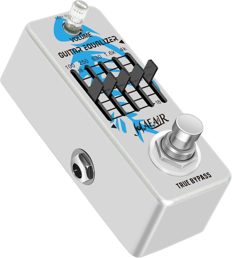 Hafair Guitar EQ Pedal, 5 Band Equalizer Effect Pedal(100Hz, 250Hz, 630Hz,1.6kHz, 4kHz±18dB) for Guitar Beginner Study, True Bypass - Image 1